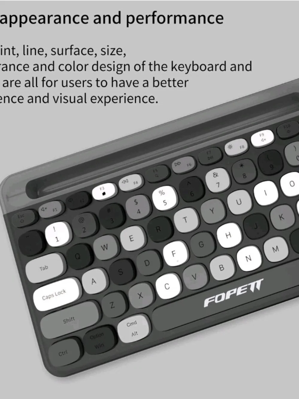 Wireless Keyboard and Mouse Set with Phone Holder -Compatible/Laptop/PC/Notebook